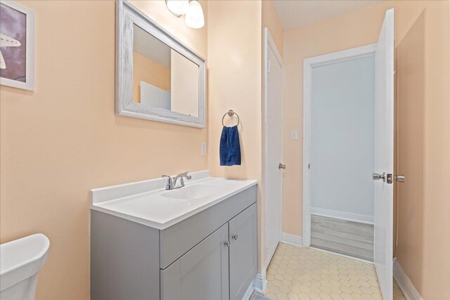 222 Woodview, Spartanburg, SC 29306 - bathroom featuring vanity, baseboards, and tile patterned flooring