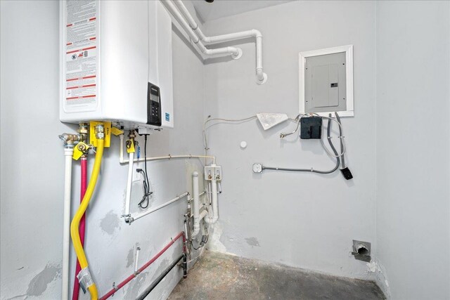 222 Woodview, Spartanburg, SC 29306 - utility room with water heater and electric panel
