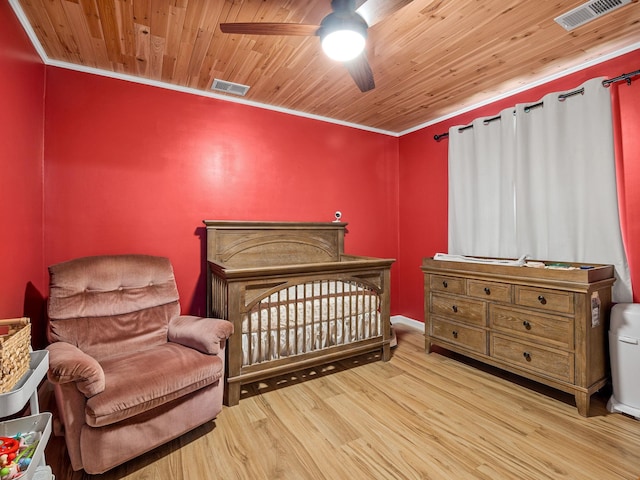 250 E Blackstock, Enoree, SC 29335 - bedroom with wood finished floors, crown molding, a ceiling fan, and wood ceiling