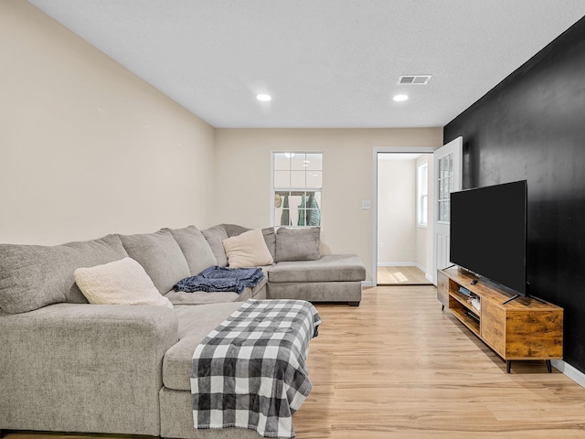 250 E Blackstock, Enoree, SC 29335 - living room featuring light wood-style flooring, recessed lighting, and baseboards