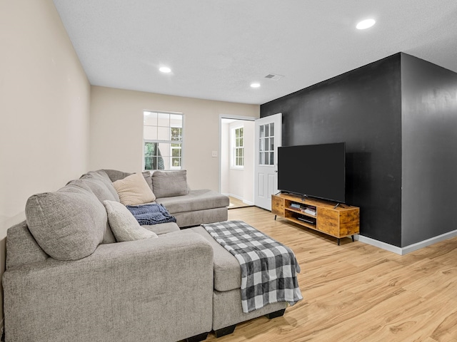 250 E Blackstock, Enoree, SC 29335 - living area featuring light wood-type flooring, recessed lighting, and baseboards