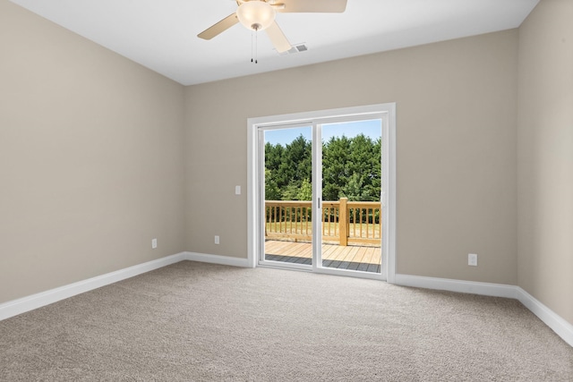 21 Old, American, Pendleton, SC 29670 - empty room with carpet floors, ceiling fan, and baseboards