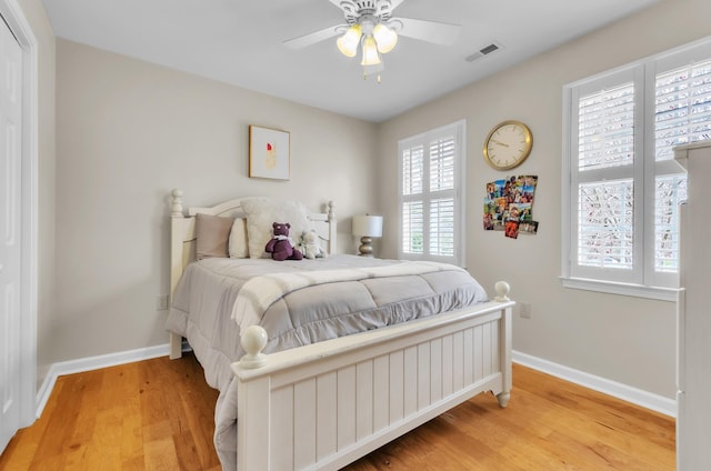 106 Rockport, Pacolet, SC 29372 - bedroom featuring baseboards, light wood-style flooring, and a ceiling fan