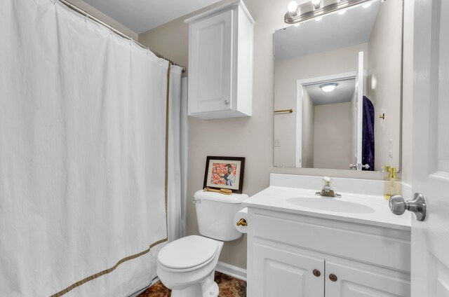 106 Rockport, Pacolet, SC 29372 - full bath with vanity, toilet, baseboards, and a shower with curtain