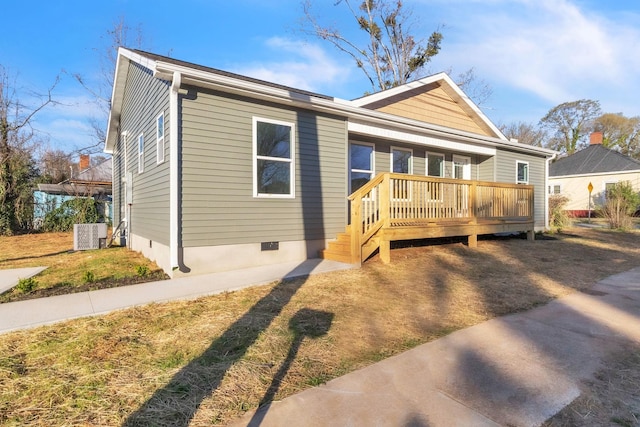 514 N Forest, Spartanburg, SC 29303 - view of front of home with crawl space and central air condition unit