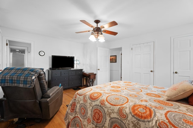 302 Peach Vly, Spartanburg, SC 29303 - bedroom featuring wood finished floors and a ceiling fan