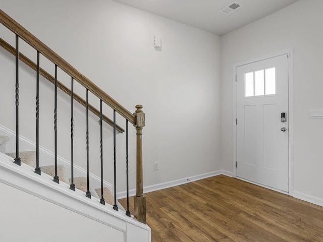 7007 Manse, Boiling Springs, SC 29316 - entryway with baseboards, wood finished floors, and stairs