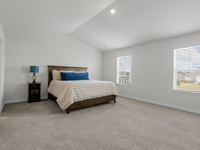 7007 Manse, Boiling Springs, SC 29316 - bedroom with lofted ceiling, baseboards, carpet, and recessed lighting