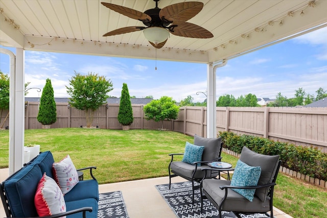 1101 Rosabella, Greer, SC 29651 - view of patio featuring ceiling fan