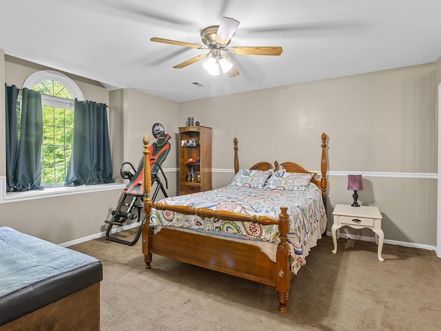 112 Scruggs, Gaffney, SC 29341 - carpeted bedroom with baseboards and ceiling fan