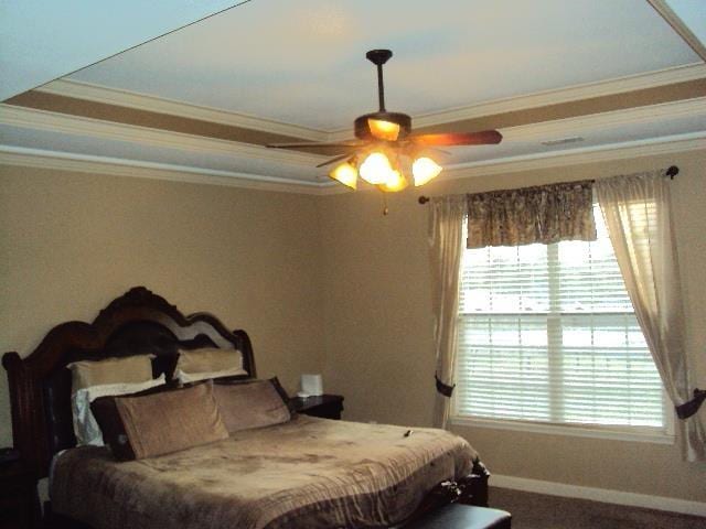 108 Dewfield, Boiling Springs, SC 29316 - bedroom with ornamental molding, multiple windows, baseboards, and ceiling fan