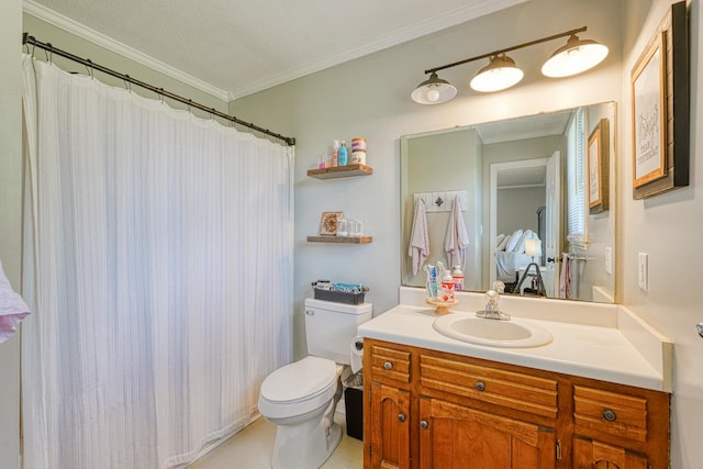 213 Mystic, Chesnee, SC 29323 - bathroom featuring crown molding, toilet, and vanity