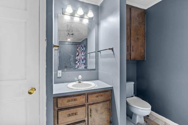 800 Woodlawn, Belmont, NC 28012 - full bathroom with vanity and a shower with shower curtain