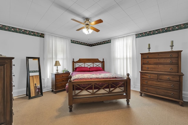 1 Robinsview, Spartanburg, SC 29301 - bedroom with light colored carpet, ceiling fan, and baseboards