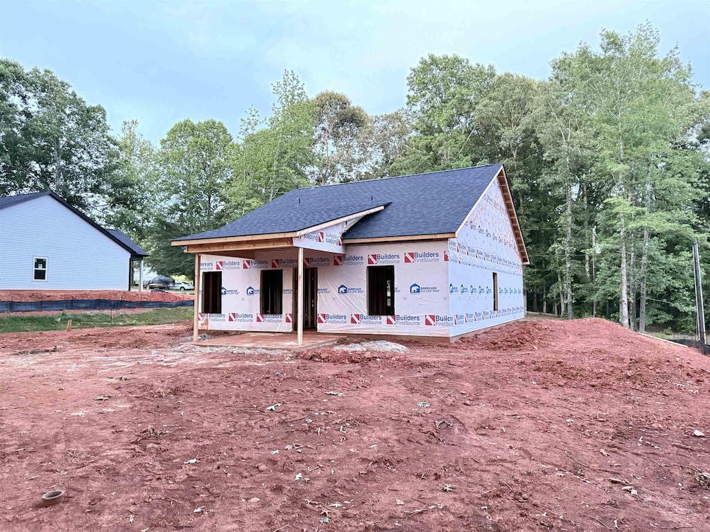 395 Wynette, Inman, SC 29349 - property in mid-construction with a shingled roof