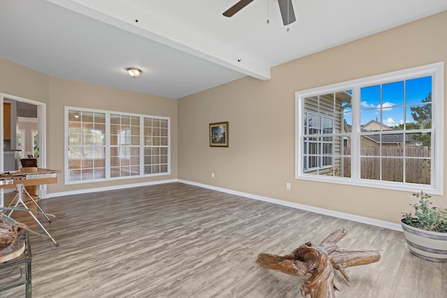 616 W Farrell, Woodruff, SC 29388 - unfurnished sunroom featuring beamed ceiling