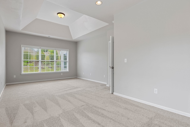 616 W Farrell, Woodruff, SC 29388 - spare room with carpet flooring, baseboards, a tray ceiling, and recessed lighting
