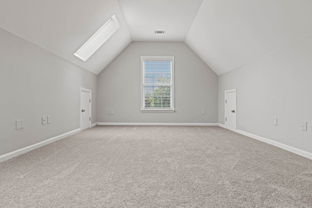 616 W Farrell, Woodruff, SC 29388 - bonus room featuring lofted ceiling, carpet floors, a skylight, and baseboards