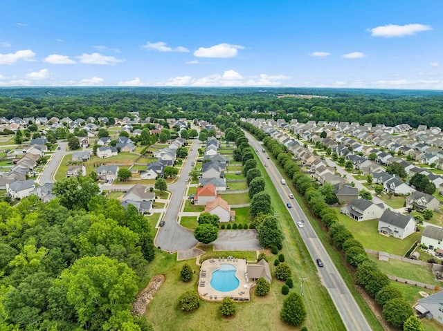 616 W Farrell, Woodruff, SC 29388 - aerial perspective of suburban area featuring a pool area
