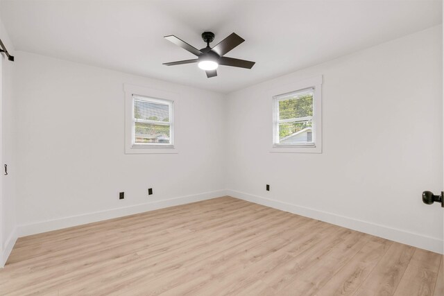 215 Blalock Rd, Boiling Springs, SC 29316 - unfurnished room featuring light wood finished floors, baseboards, and a ceiling fan