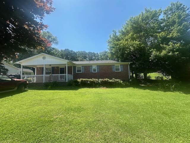 148 Southland, Boiling Springs, SC 29316 - back of property with a porch, a yard, and brick siding