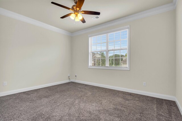 267 Santa Ana, Duncan, SC 29334 - carpeted empty room featuring ornamental molding, baseboards, and a ceiling fan