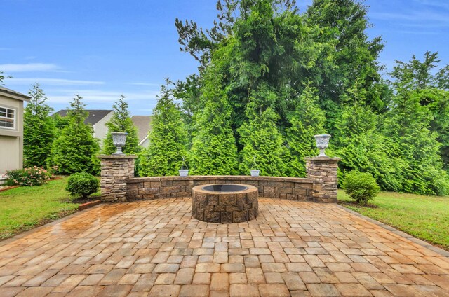 267 Santa Ana, Duncan, SC 29334 - view of patio with an outdoor fire pit