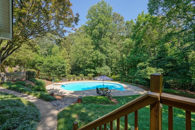 201 Woodridge, Spartanburg, SC 29301 - view of pool featuring a fenced backyard and a patio area