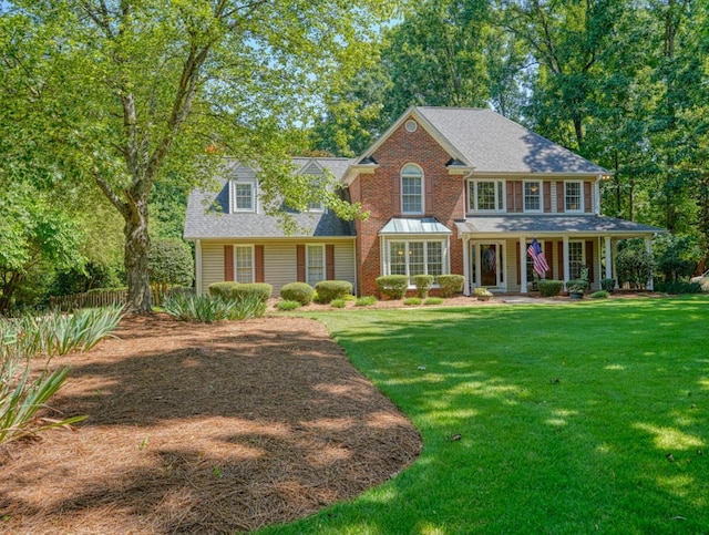201 Woodridge, Spartanburg, SC 29301 - view of front of house featuring a front yard, a porch, and a shingled roof
