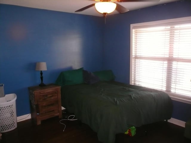 415 Abernathy, Inman, SC 29349 - bedroom with multiple windows, ceiling fan, and wood finished floors
