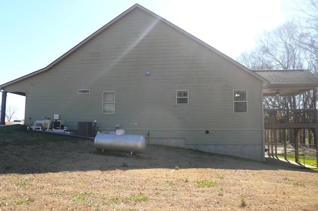 415 Abernathy, Inman, SC 29349 - view of home's exterior featuring ceiling fan and central air condition unit