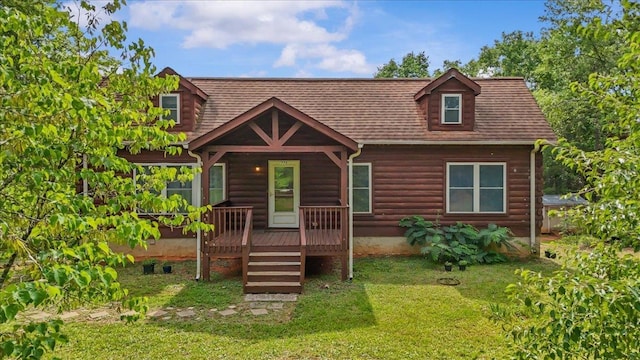 775 Buck Crk, Chesnee, SC 29323 - view of front of property featuring a front lawn and a deck