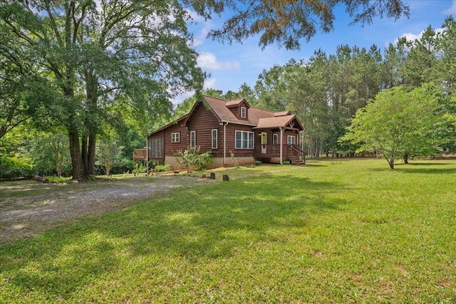 775 Buck Crk, Chesnee, SC 29323 - log-style house with a front lawn