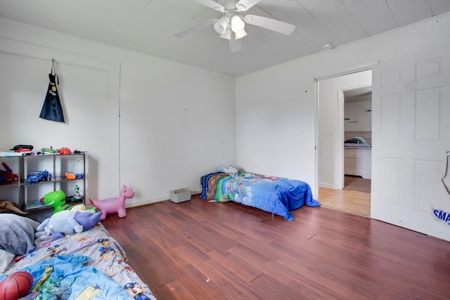 1050 W Blackstock, Spartanburg, SC 29301 - bedroom featuring wood finished floors and a ceiling fan