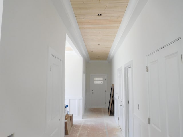 258 Candlewood Ln, Gaffney, SC 29341 - corridor with wooden ceiling and crown molding