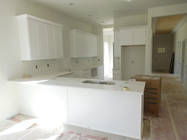 258 Candlewood Ln, Gaffney, SC 29341 - kitchen featuring backsplash and white cabinets