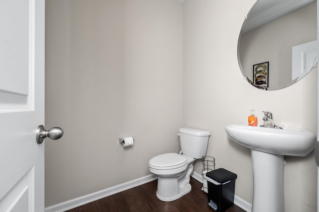 912 Brynderwen, Lyman, SC 29365 - half bathroom featuring baseboards, wood finished floors, and toilet