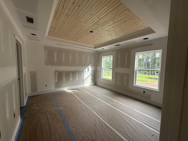 148 Kristin, Gaffney, SC 29341 - spare room featuring a raised ceiling, baseboards, and wood ceiling
