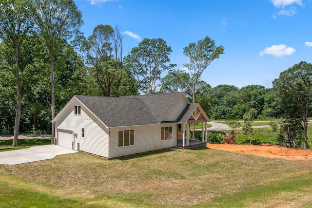 3135 E Croft, Spartanburg, SC 29302 - view of front facade with a garage, concrete driveway, a front yard, and roof with shingles