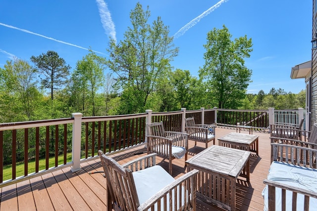 955 Baggett Rd, Enoree, SC 29335 - wooden deck with outdoor lounge area