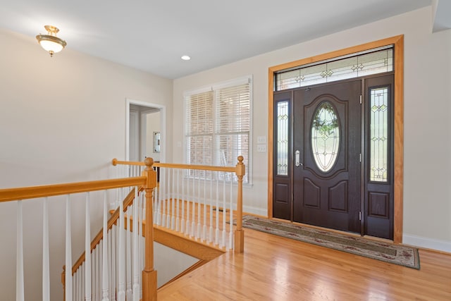 404 N Tidewater, Inman, SC 29349 - entryway featuring healthy amount of natural light, wood finished floors, baseboards, and recessed lighting
