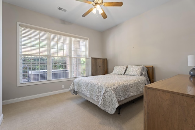 404 N Tidewater, Inman, SC 29349 - bedroom with baseboards, light colored carpet, and ceiling fan