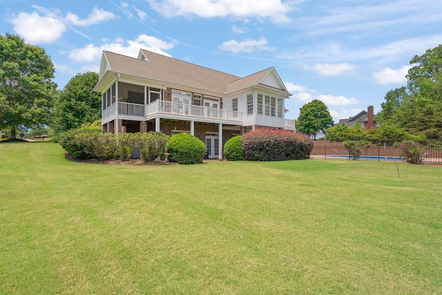 404 N Tidewater, Inman, SC 29349 - back of property featuring a sunroom and french doors