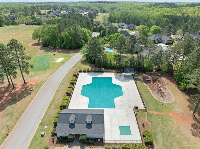 404 N Tidewater, Inman, SC 29349 - aerial view of property and surrounding area featuring a pool area