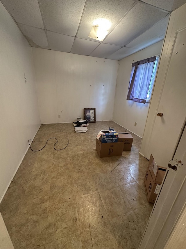 401 Elm, Gaffney, SC 29340 - spare room featuring a paneled ceiling