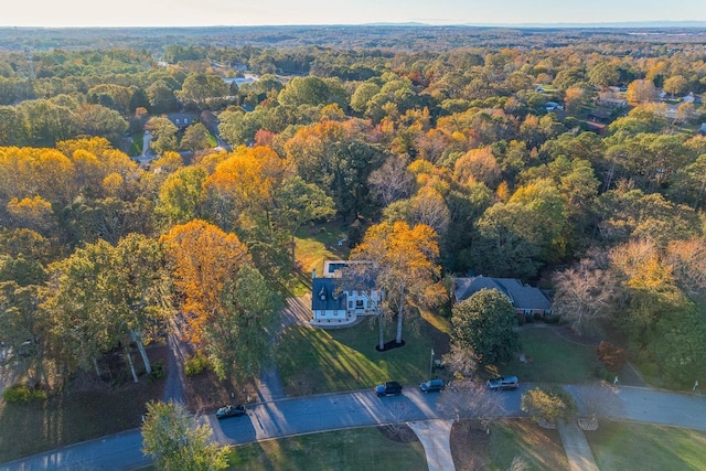 204 Thornhill, Spartanburg, SC 29301 - aerial view of property and surrounding area featuring a forest