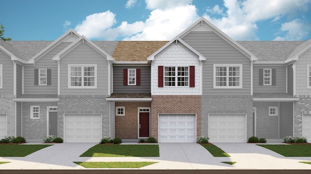 1612 Wren Crk, Boiling Springs, SC 29316 - multi unit property with brick siding, driveway, an attached garage, and roof with shingles