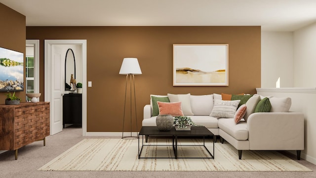 1066 Cleveland Mdws, Spartanburg, SC 29303 - living area featuring carpet floors and baseboards