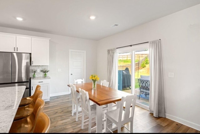 1019 Appalachian, Moore, SC 29369 - dining room featuring light wood-type flooring, baseboards, and recessed lighting