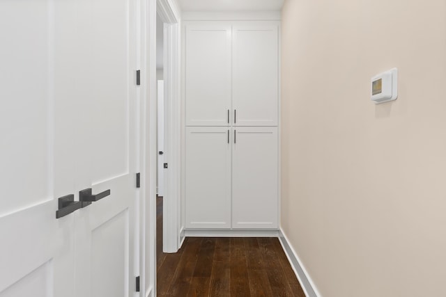 130 Market Bay, Simpsonville, SC 29681 - hallway featuring dark wood-type flooring and baseboards